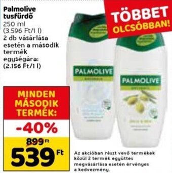 Spar Palmolive Tusfürdő 250 ml ajánlat