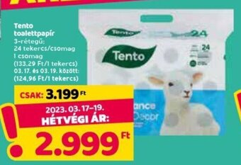 Spar Tento toalettpapír 24 tekercs ajánlat