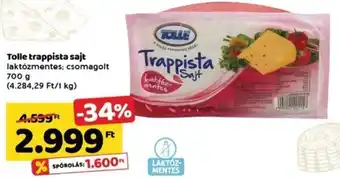 Spar Tolle trappista sajt 700 g ajánlat
