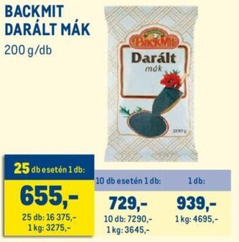Backmit darált mák 200 g