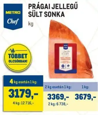Metro Prágai jellegű sült sonka 1 kg ajánlat