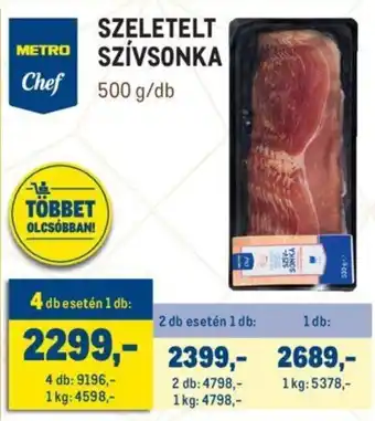 Metro Szeletelt szívsonka 500 g ajánlat