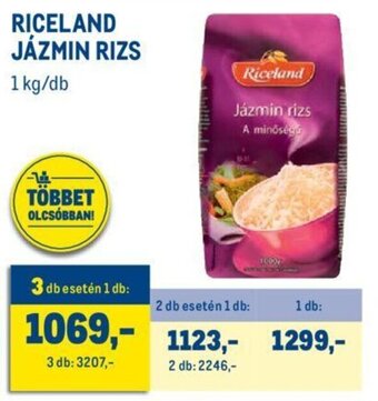 Metro Riceland jázmin rizs 1 kg ajánlat