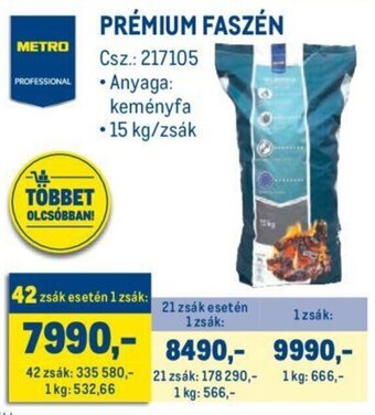 Metro Prémium faszén 15 kg ajánlat