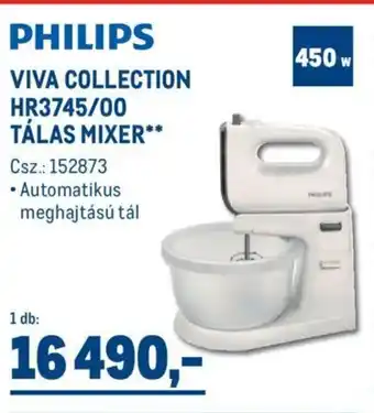 Philips viva collection hr3745/00 tálas mixer 1 db