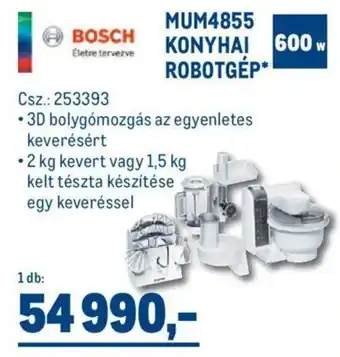 Bosch mum4855 konyhai robotgép 600w 1db