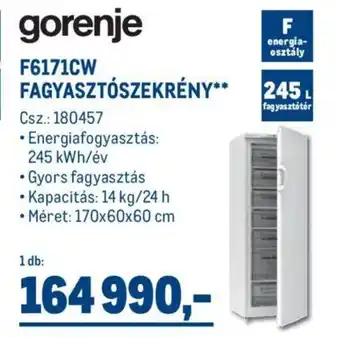 Gorenje f6171w fagyasztószekrény 1 db