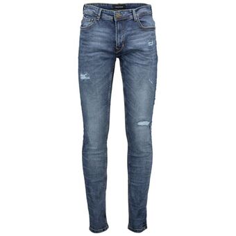 Slim fit denim with destroys