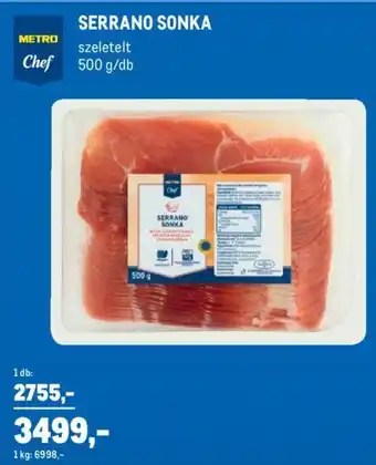 Metro Serrano sonka 500 g ajánlat