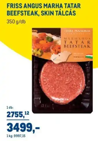 Friss angus marha tatar beefsteak, skin tálcás 350 g