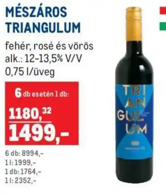 Metro Mészáros triangulum 0,75 l ajánlat