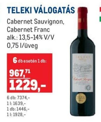 Metro Teleki válogatás 0,75 l ajánlat