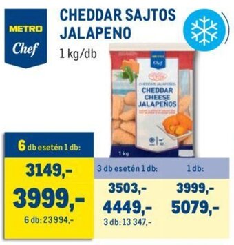 Metro Cheddar sajtos jalapeno 1 kg ajánlat