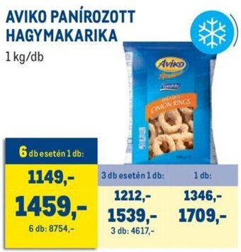 Metro Aviko panírozott hagymakarika 1 kg ajánlat