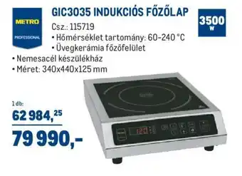 Metro Gic3035 indukciós főzőlap 1 db ajánlat