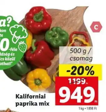 Lidl Kaliforniai paprika mix 500 g ajánlat
