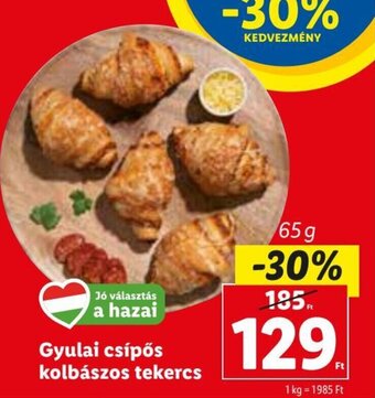 Lidl Gyulai csípős kolbászos tekercs 65 g ajánlat
