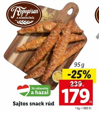 Lidl Sajtos snack rúd 95 g ajánlat