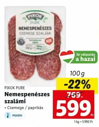 Lidl Nemespenészes szalámi 100 g ajánlat