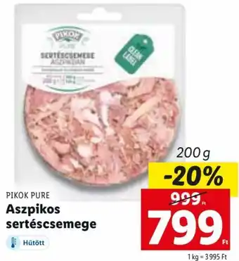 Lidl Aszpikos sertéscsemege 200 g ajánlat
