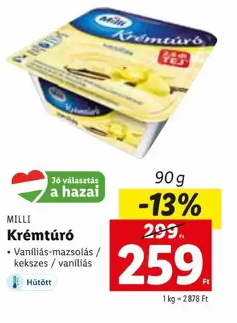 Lidl Krémtúró 90 g ajánlat