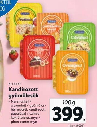 Lidl Belbake Kandírozott gyümölcsök 100 g ajánlat