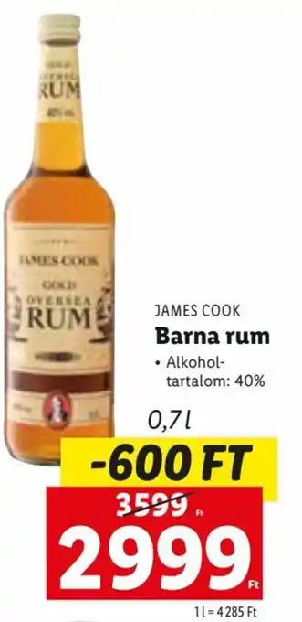Lidl James Cook Barna rum 0,7 l ajánlat