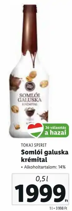 Lidl Tokaj Spirit Somlói galuska krémital 0,5 l ajánlat