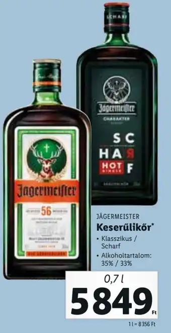 Lidl Jägermeister Keserülikőr 0,7 ajánlat