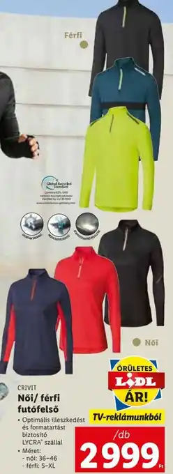 Crivit Női / férfi futófelső 1 db
