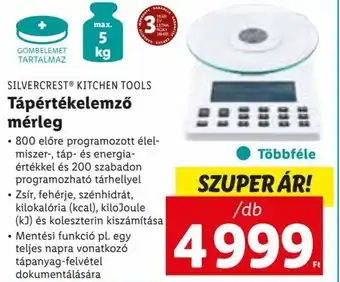 Lidl Silvercrest Tápértékelemző mérleg 1 db ajánlat