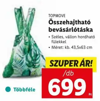 Topmove Összehajtható bevásárlótáska 1 db