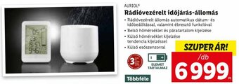 Lidl Auriol Rádióvezérelt időjárás-állomás 1 db ajánlat