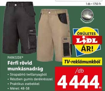 Lidl Parkside Férfi rövid munkásnadrág 1 db ajánlat
