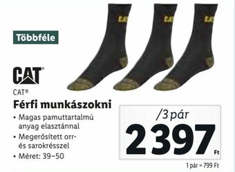 Lidl Cat Férfi munkászokni 3 pár ajánlat