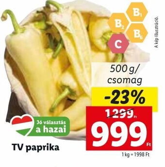 Lidl Tv paprika 500 g ajánlat