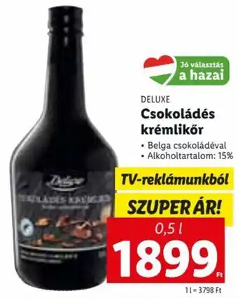 Lidl Deluxe Csokoládés krémlikőr 0,5 l ajánlat