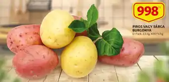 Auchan Piros vagy sárga burgonya 1 kg ajánlat