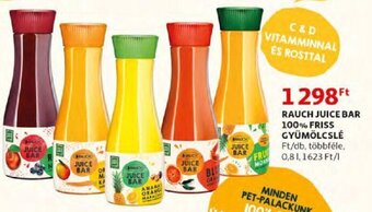 Auchan Rauch Juice bar 100% friss gyümölcslé 0,8 l ajánlat