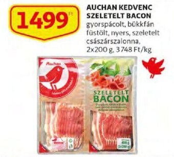 Auchan Auchan kedvenc szeletelt bacon 2 x 200 g ajánlat