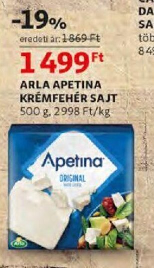 Arla Apetina krémfehér sajt 500 g