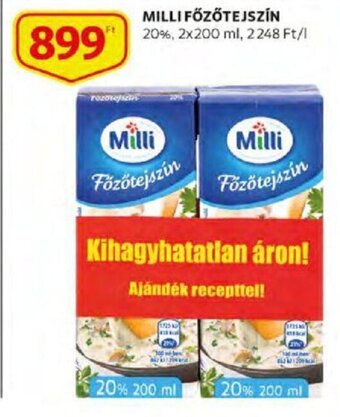 Milli főzőtejszín 2 x 200 ml