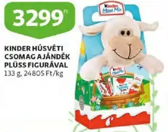 Auchan Kinder húsvéti csomag ajándék plüss figurával 133 g ajánlat