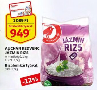 Auchan Auchan kedvenc jázmin rizs 1 kg ajánlat