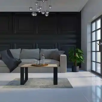Odell mix salon loft modern dohányzóasztal, sonoma-fekete