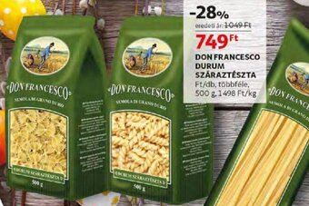 Auchan Don Francesco durum száraztészta 500 g ajánlat