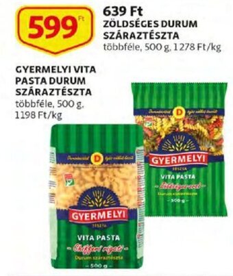 Auchan Gyermelyi vita pasta durum száraztészta 500 g ajánlat