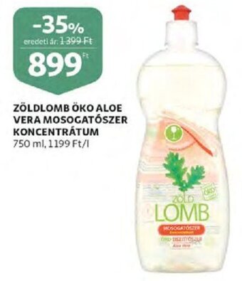 Zöldlomb öko aloe vera mosogatószer koncentrátum 750 ml