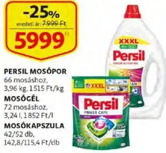 Auchan Persil mosópor 3,96 kg / mosógél 3,24 l / mosó kapszula 42 / 52 db ajánlat