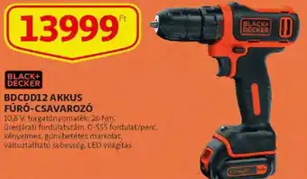 Black + Decker bdcdd12 akkus fúró-csavarozó 1 db